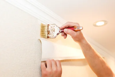Pose de papier peint à Pech-Luna — revêtements muraux et toiles de verre